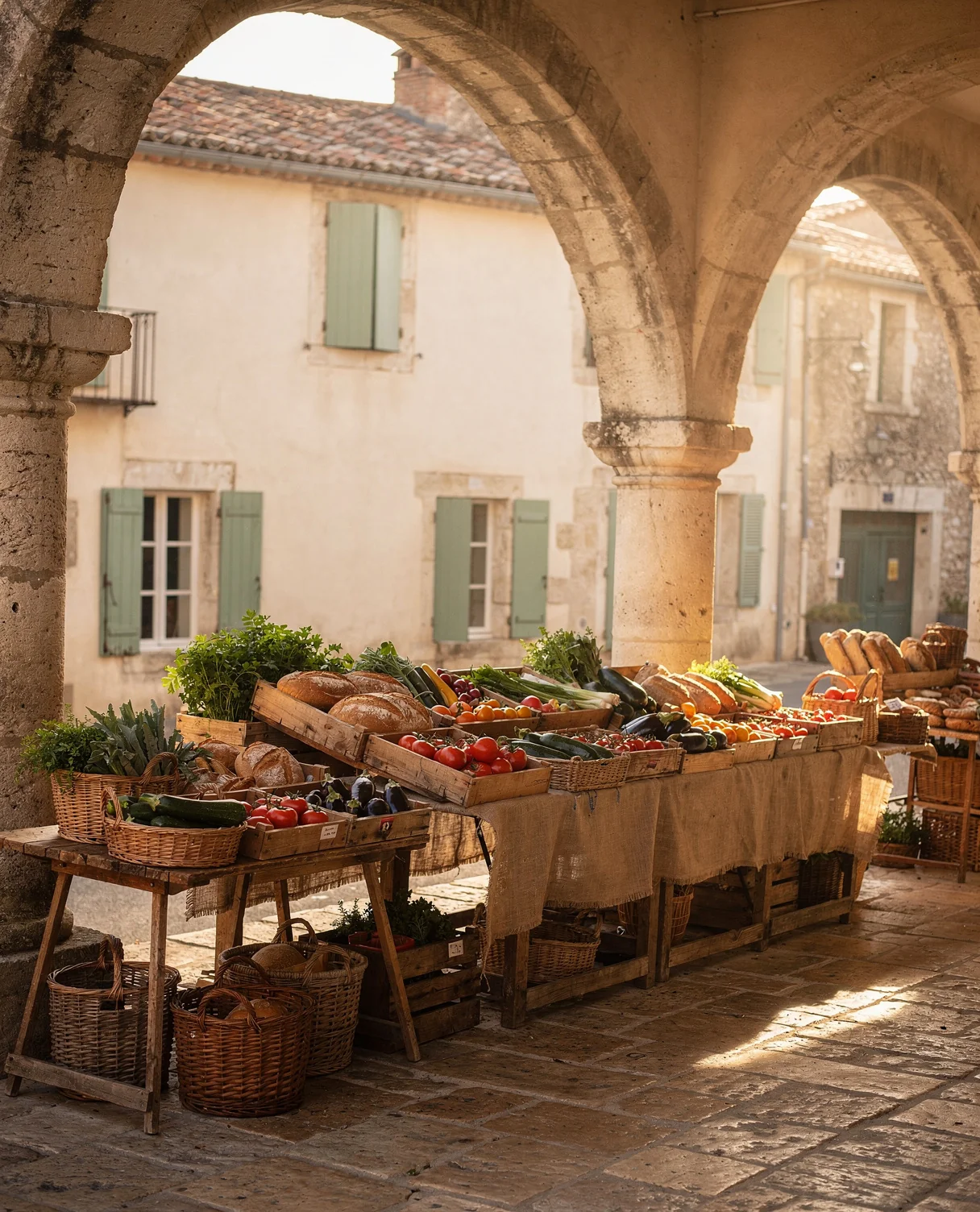 Marché de village en France