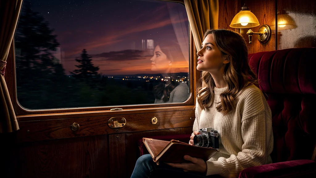 Compartiment d'Intercités de nuit Paris-Briançon à l'aube